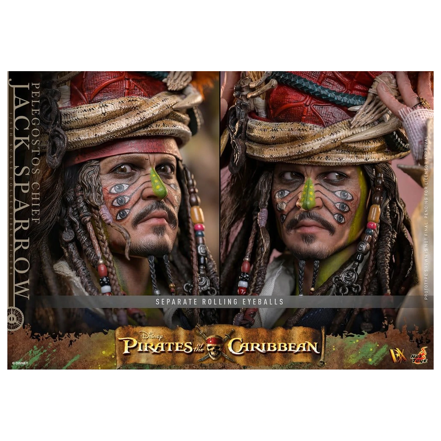Pirates of the Caribbean: Dead Man's Chest Action DX Figurka 1/6 Pelegostos Chief Jack Sparrow 30 cm zdjęcie produktu