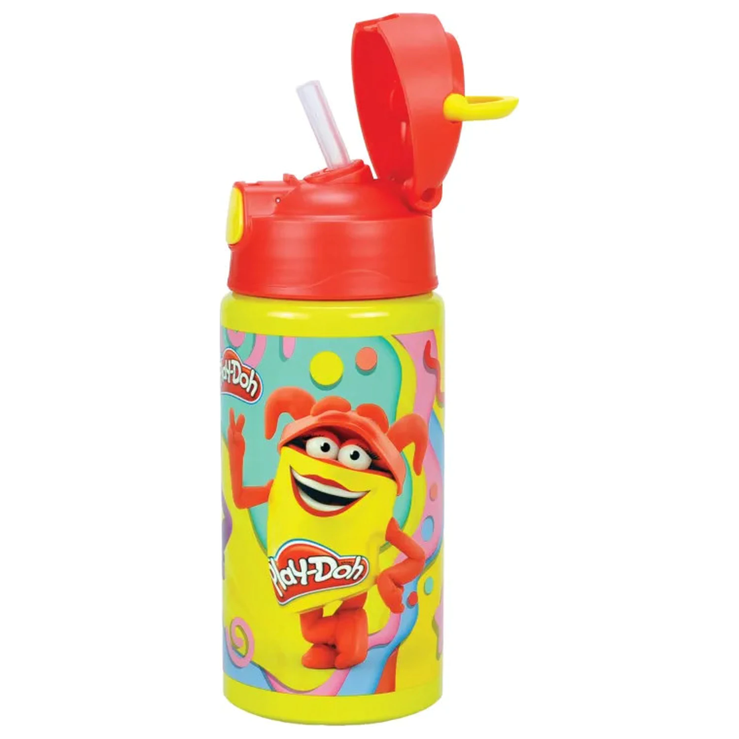 Play-Doh Happy aluminiowa butelka ze słomką z zawieszką 500 ml zdjęcie produktu