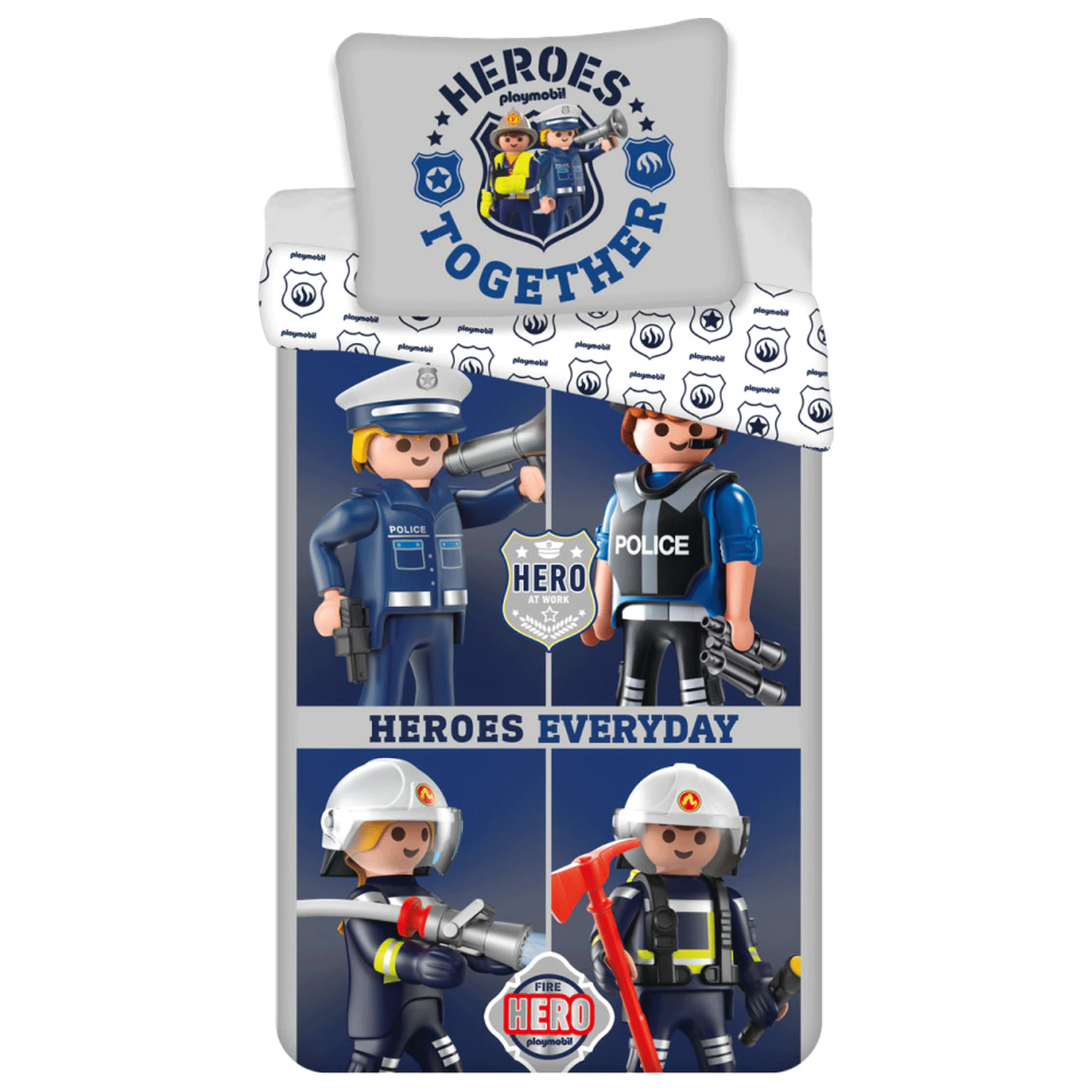 Playmobil Heroes poszwa na kołdrę 140x200 cm, 70x90 cm zdjęcie produktu