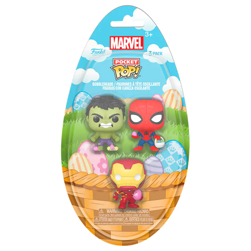 Kieszonkowe figurki Funko POP 3 sztuki Marvel Spiderman Hulk Iron Man zdjęcie produktu