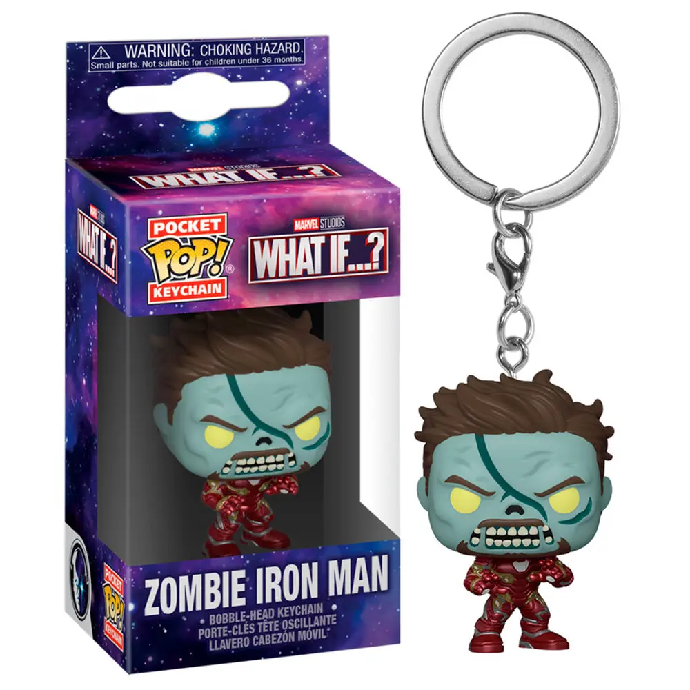 Marvel What If...? Pocket POP! Vinyl Keychains 4 cm Zombie Iron Man Display (12) - breloczki zdjęcie produktu