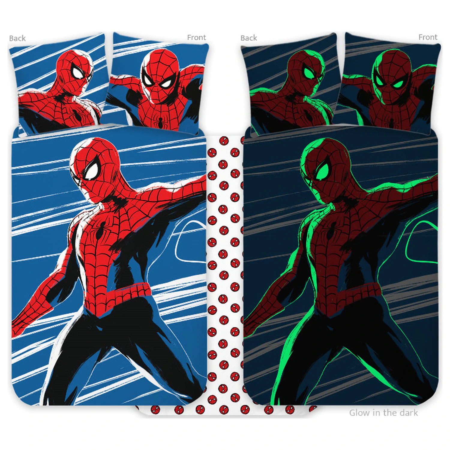 Spider-Man Agility Glow-in-the-Dark dziecięca poszwa na kołdrę dla maluchów zdjęcie produktu