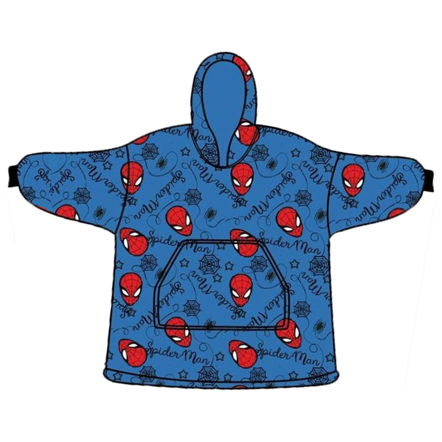 Spider-Man Niebieski Nosz Koc polarowy Poncho 7-14 Lat zdjęcie produktu
