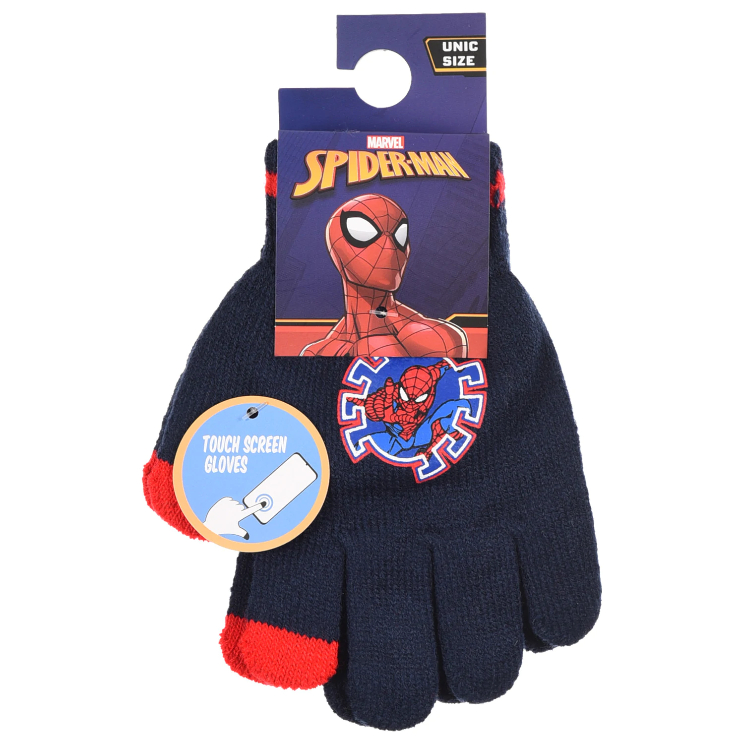 Spider-Man Niebieskie Rękawiczki Dziecięce Dotykowe zdjęcie produktu
