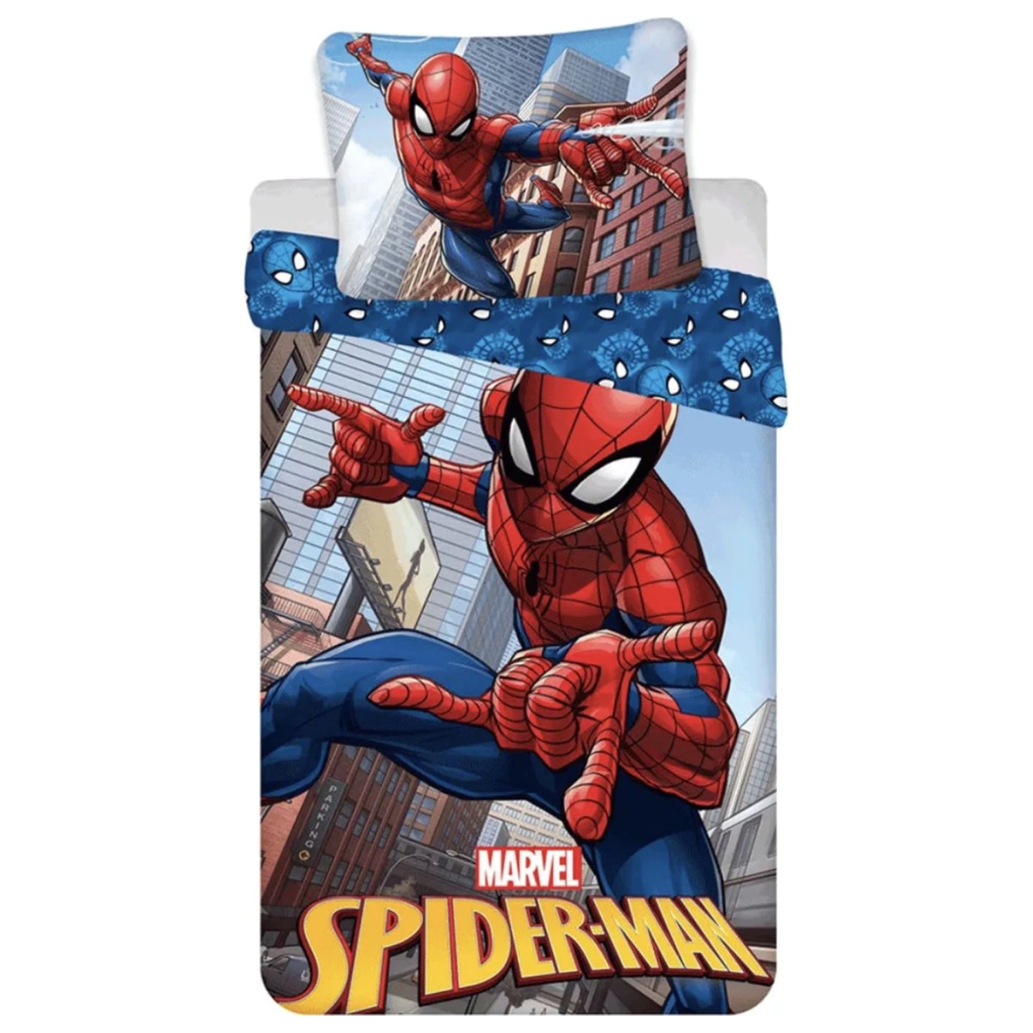 Spider-Man Blue dziecięca, przedszkolna poszwa na kołdrę zdjęcie produktu