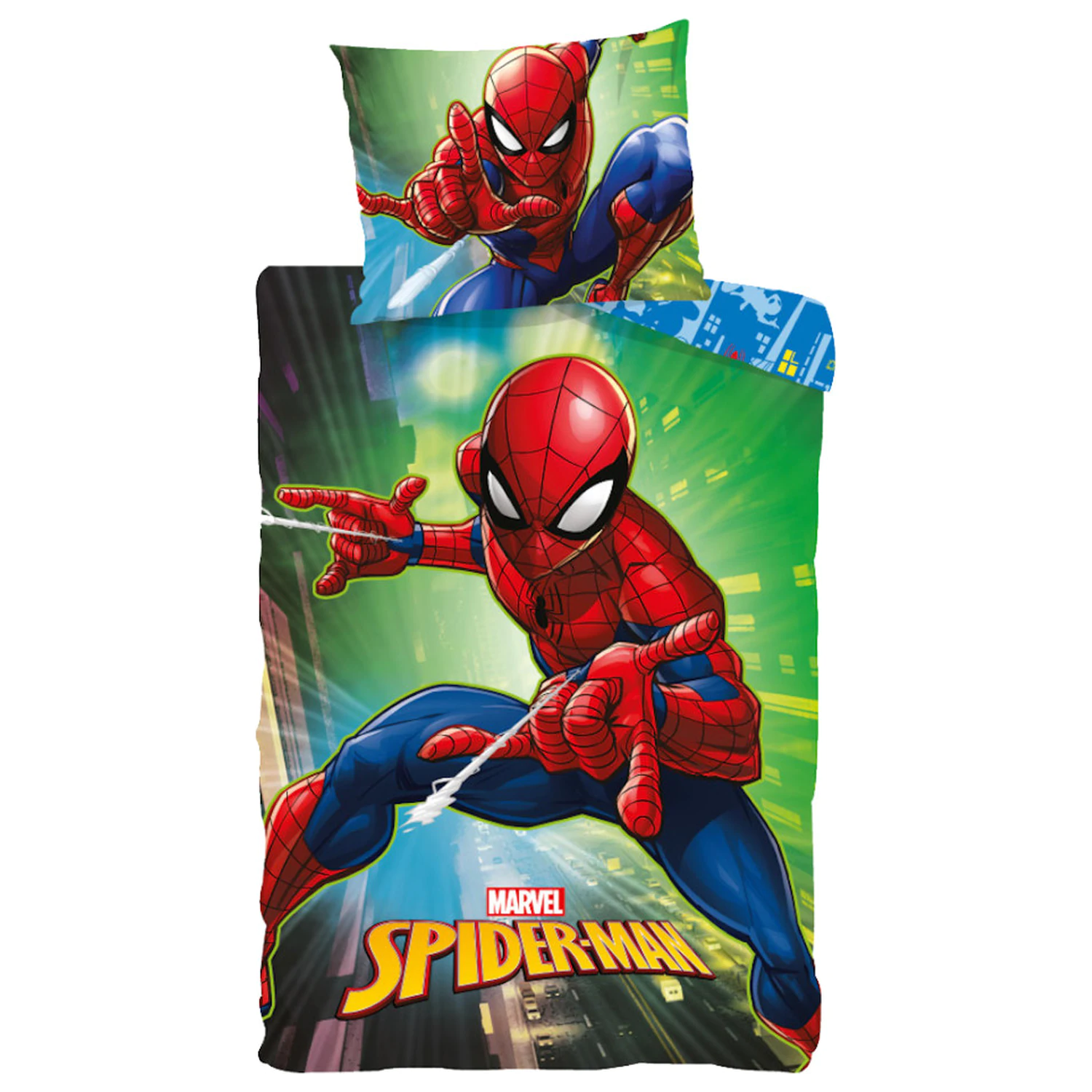 Spider-Man City Lights Children's Toddler Poszwa na kołdrę zdjęcie produktu