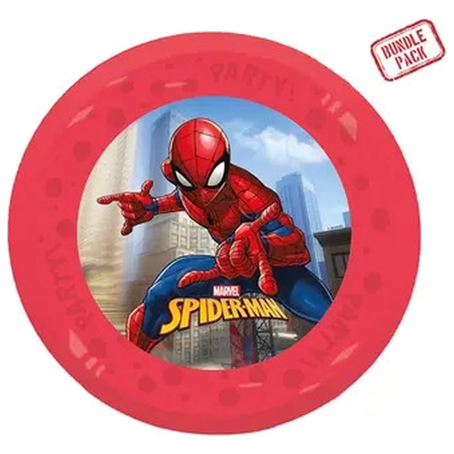 Spider-Man Crime Fighter micro premium płaski plastikowy talerz 4-częściowy zestaw 21 cm zdjęcie produktu