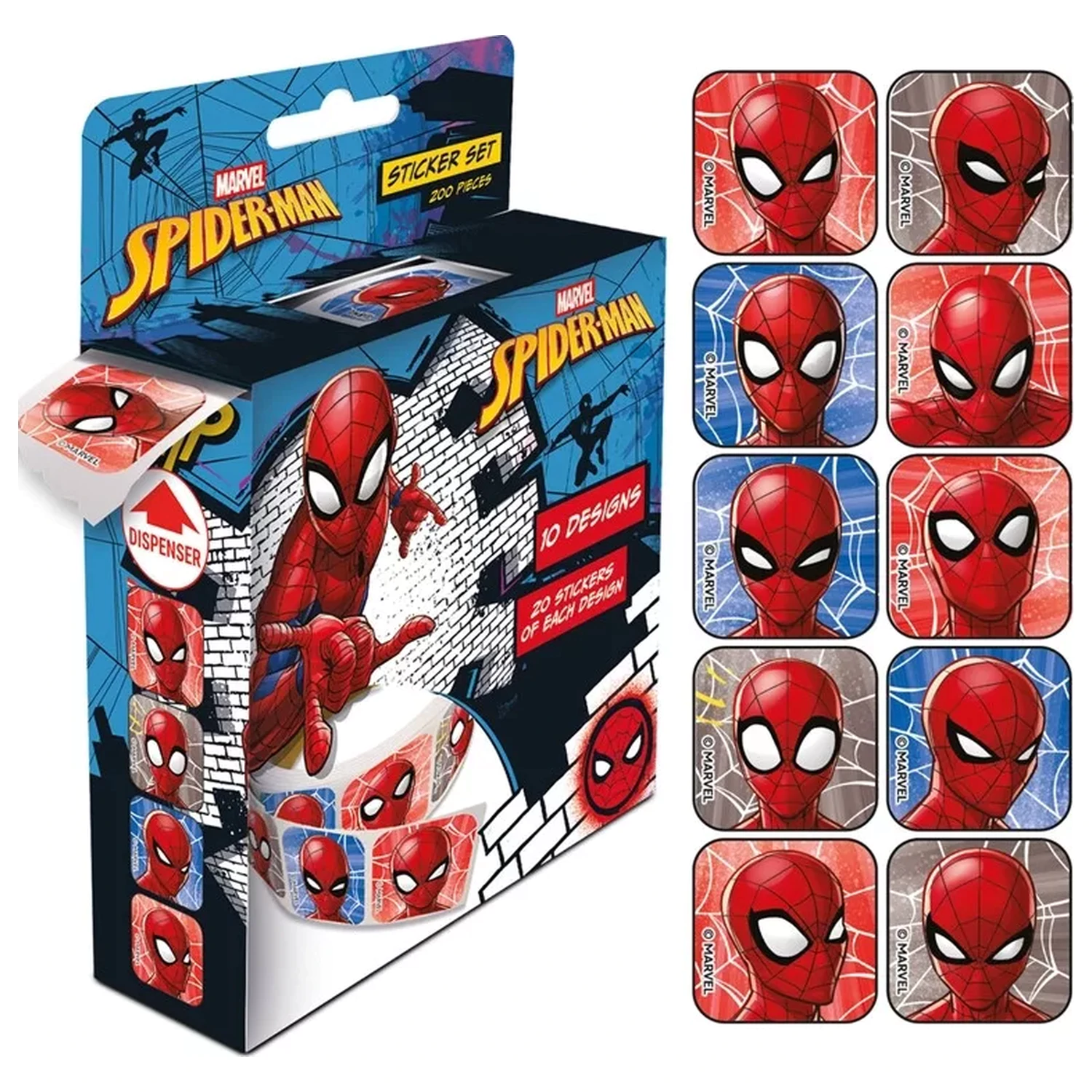 Spider-Man Faces zestaw 200 naklejek zdjęcie produktu