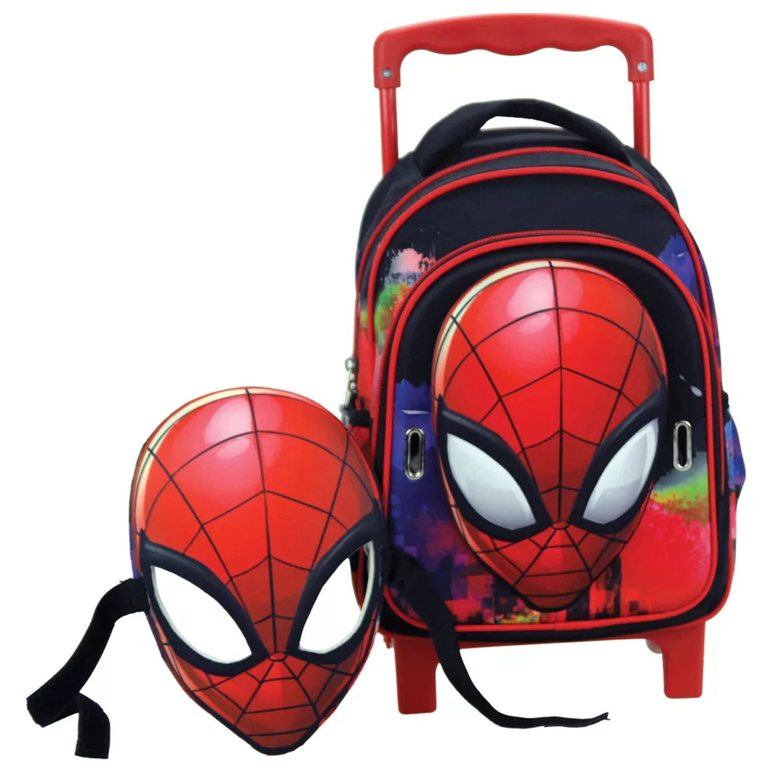 Plecak przedszkolny Spider-Man Global Rolling na kółkach, torba 30 cm z maską zdjęcie produktu