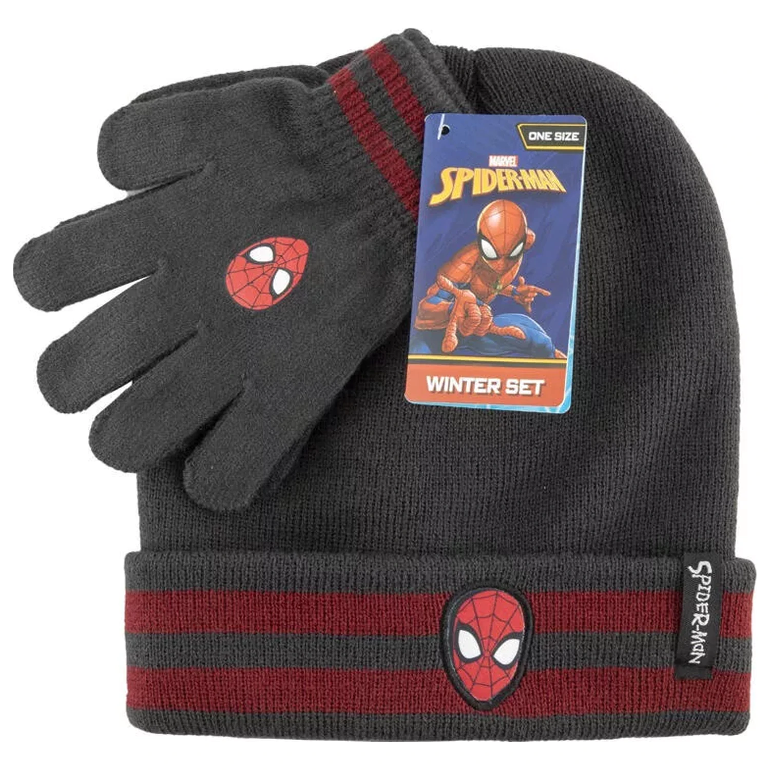 Zestaw Czapka + Rękawiczki Spider-Man Szary dla dzieci zdjęcie produktu