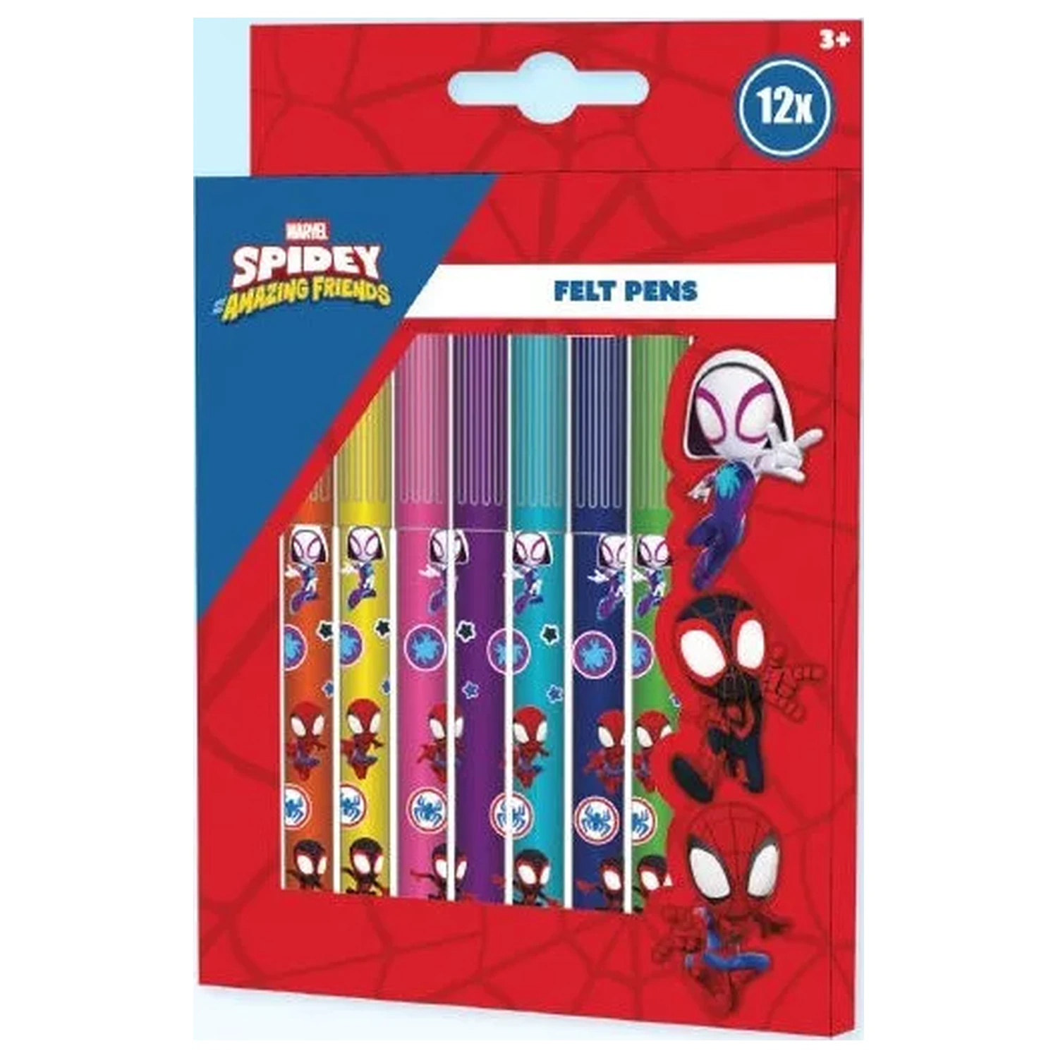 Spider-Man Spidey Friends Felt Tip Pen Set 12 szt. zdjęcie produktu