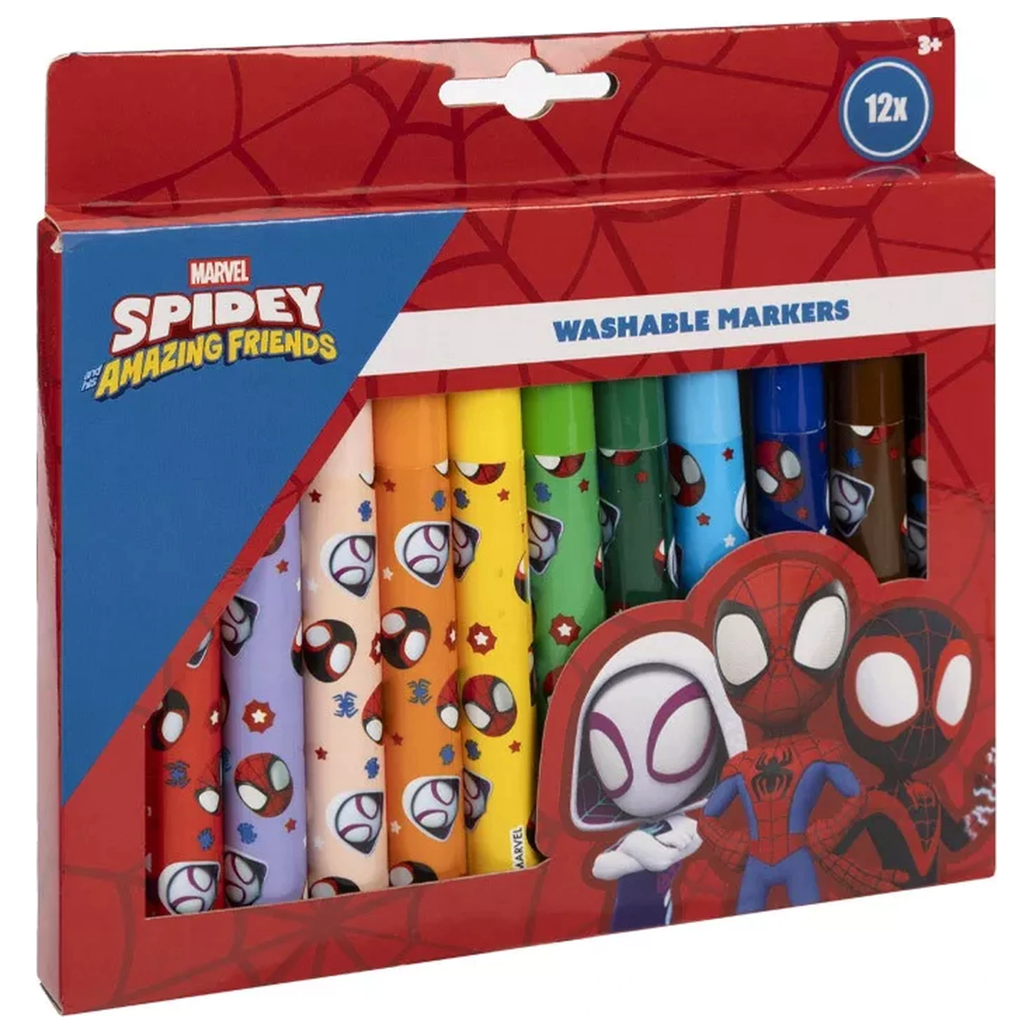 Spider-Man Spidey Zmywalne pisaki filcowe do tkanin 12 szt. zdjęcie produktu