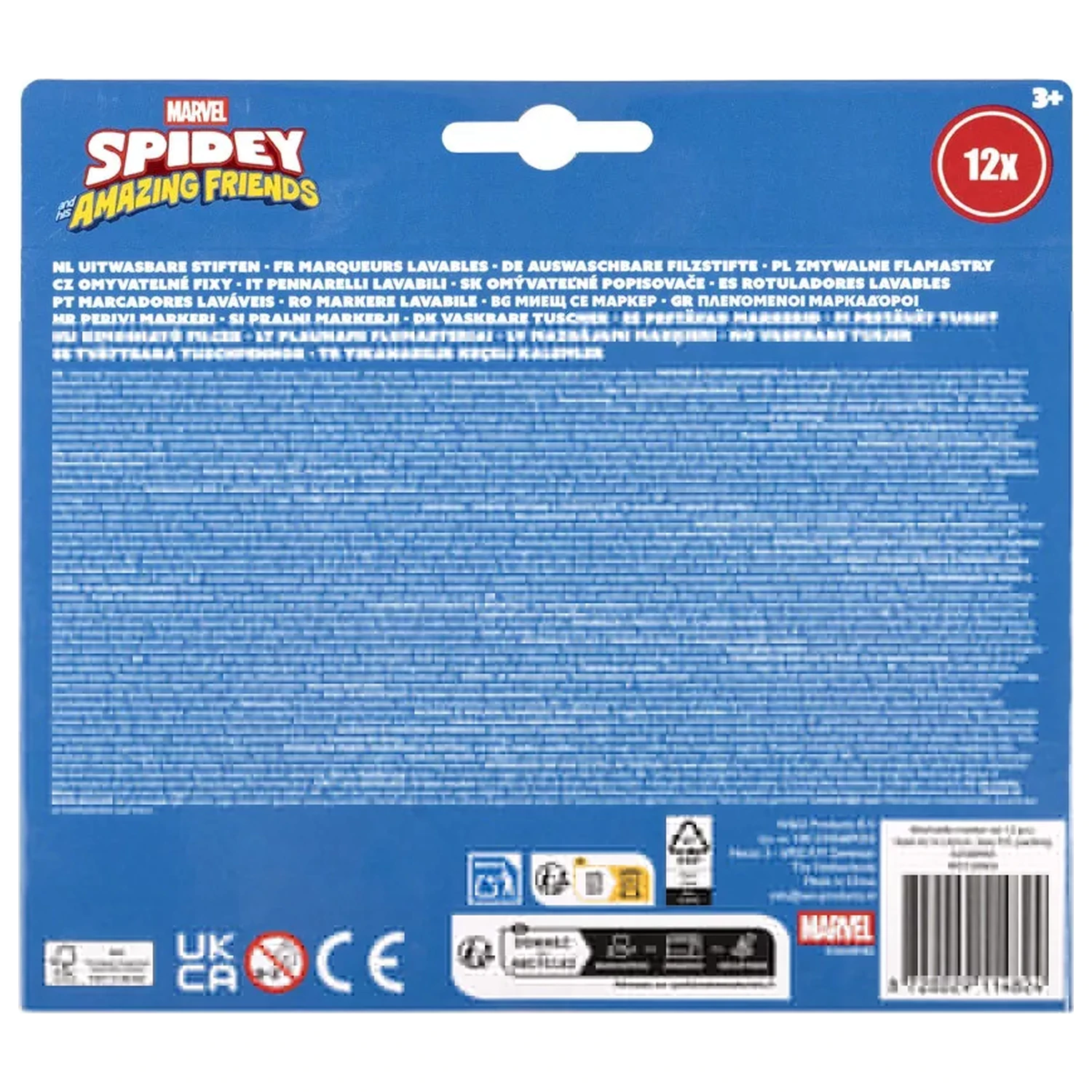 Spider-Man Spidey Zmywalne pisaki filcowe do tkanin 12 szt. zdjęcie produktu