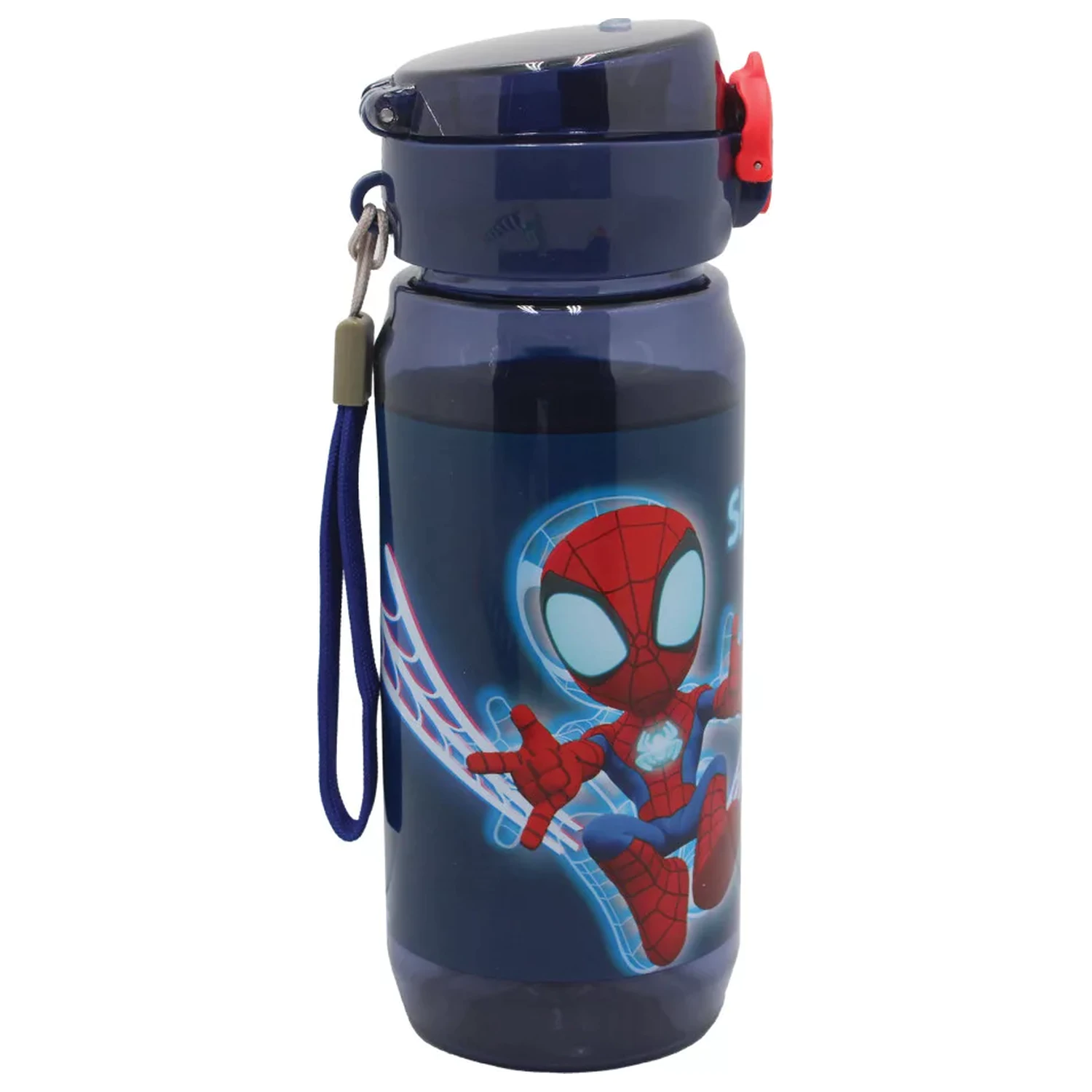 Spider-Man Spidey Web Plastikowa Butelka na wodę z wieszakiem 600 ml zdjęcie produktu