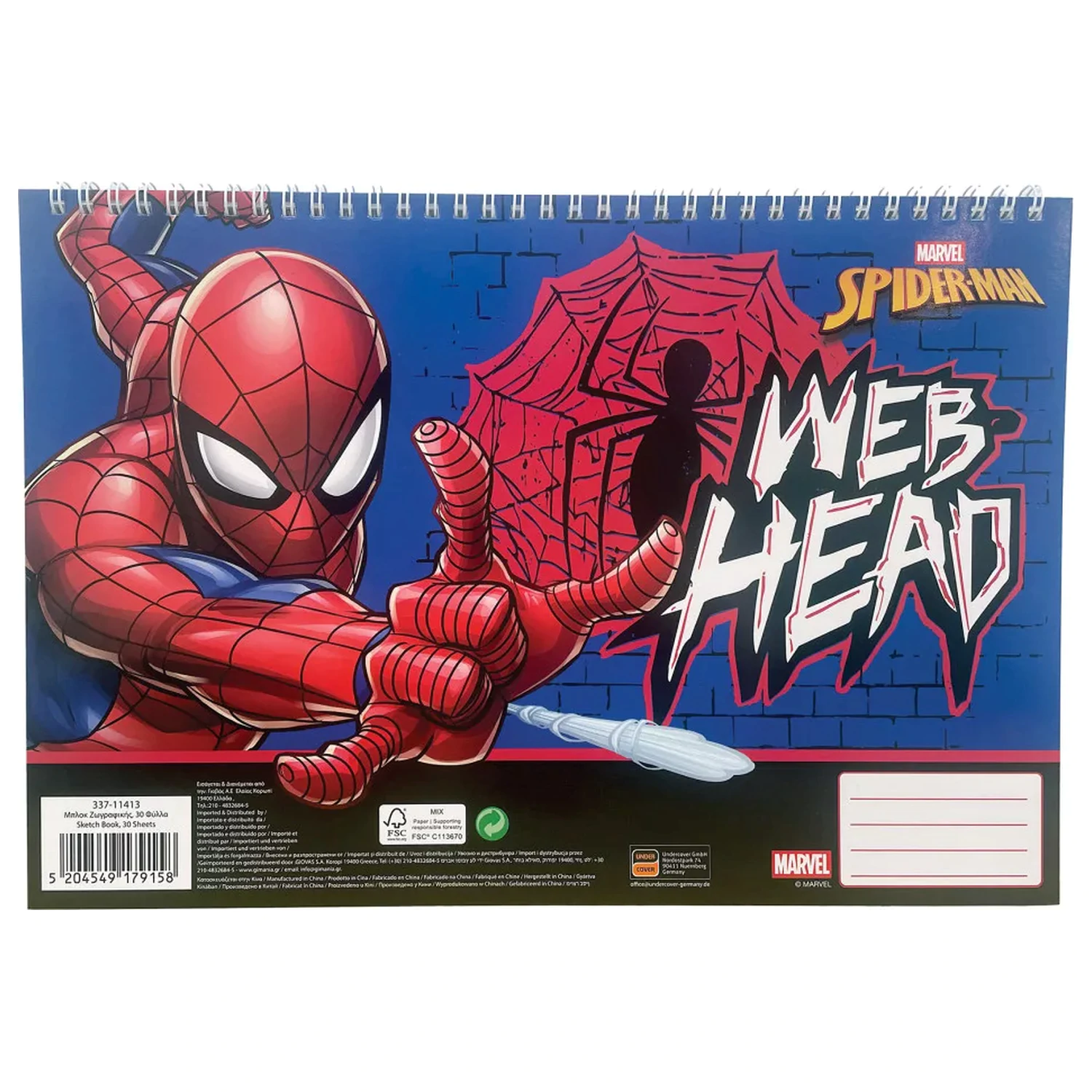 Spider-Man Web Head A/4 szkicownik spiralny, 30 kartek zdjęcie produktu