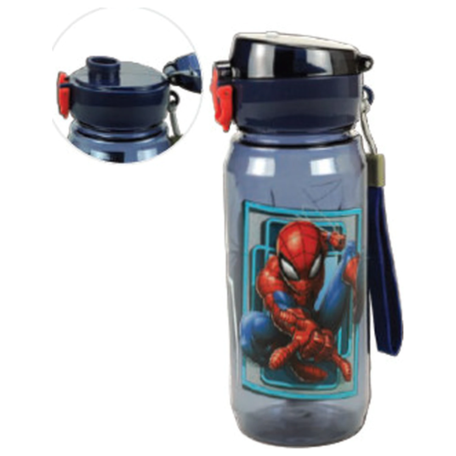 Spider-Man World plastikowa butelka na wodę z wieszakiem 600 ml zdjęcie produktu