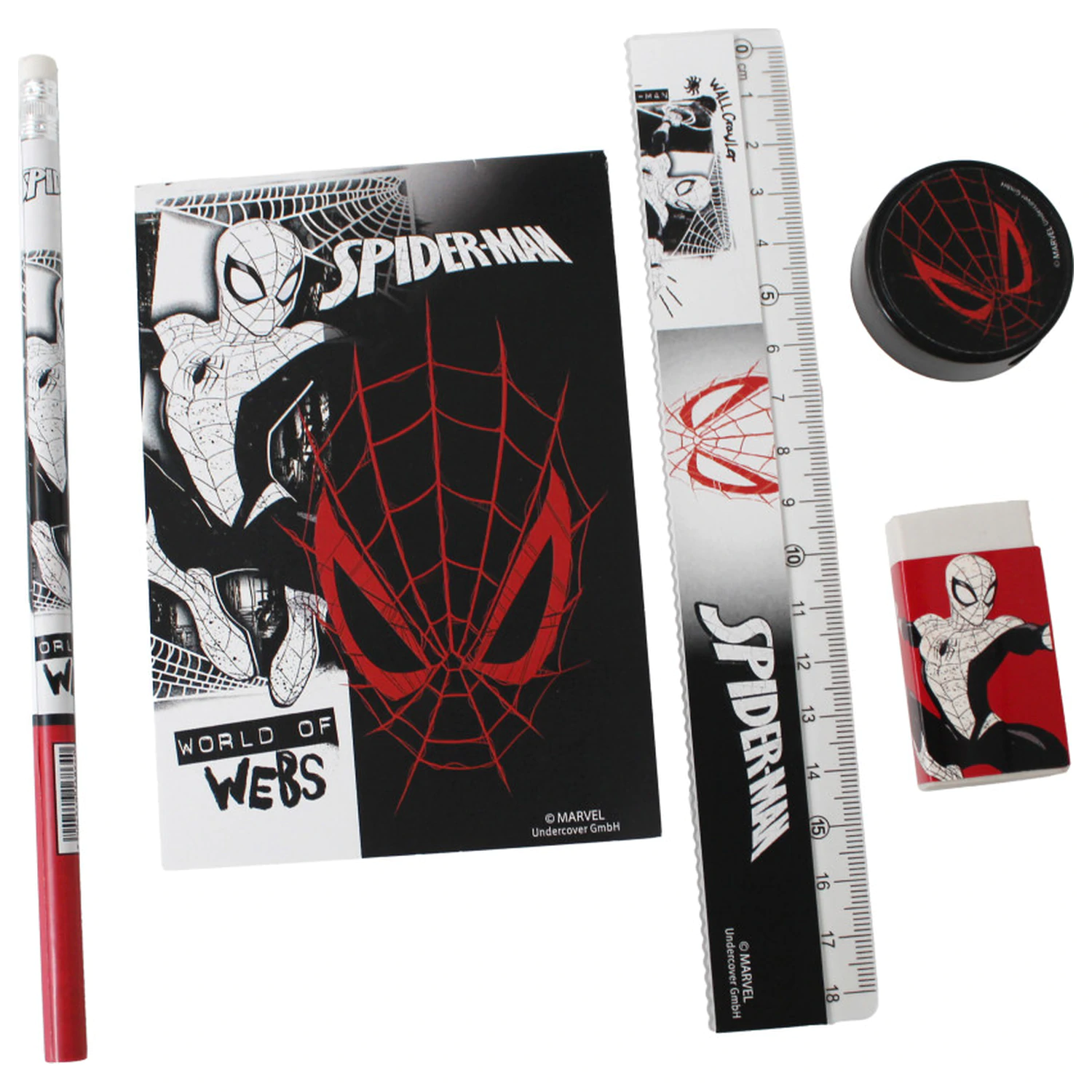 Spider-Man World of Webs Zestaw Przyborów Biurowych 5-częściowy zdjęcie produktu