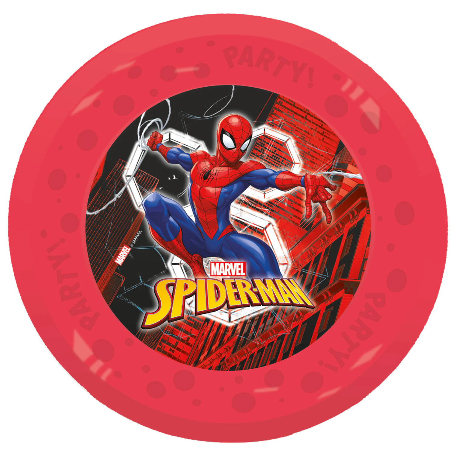 Spider-Man World of Webs micro premium plastikowy talerz obiadowy 4-częściowy zestaw 21 cm zdjęcie produktu