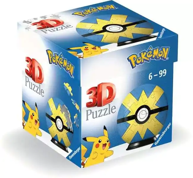 Pokémon Puzzle 3D Pokéball: Quick Ball (55 elementów) zdjęcie produktu