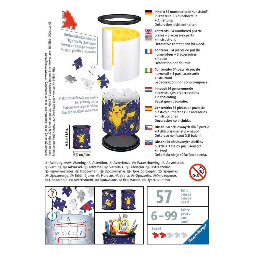 Pokémon 3D Puzzle Pojemnik na długopisy (54 elementy) zdjęcie produktu