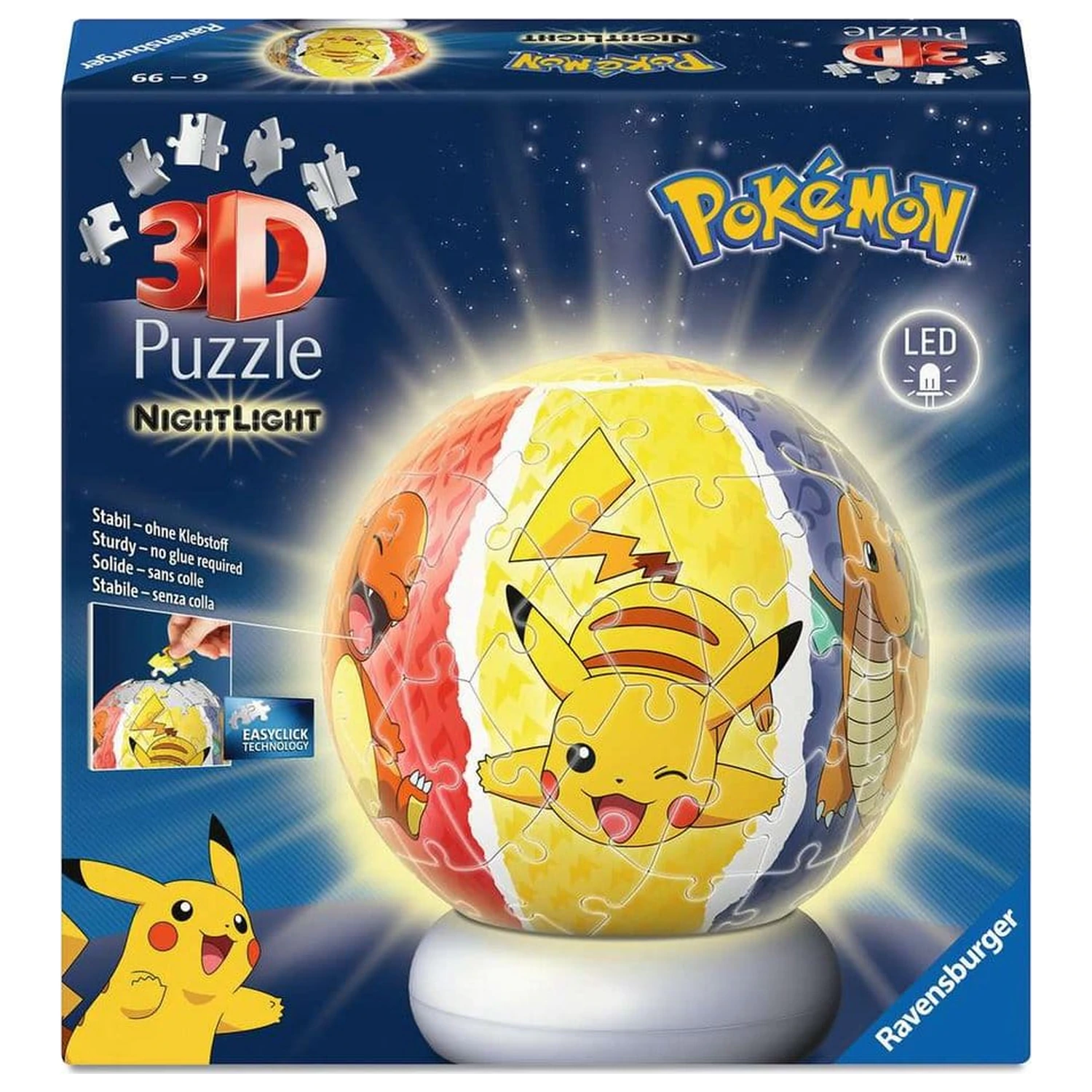 Pokémon 3D Jigsaw Puzzle Ball Nightlight (73 elementów) zdjęcie produktu