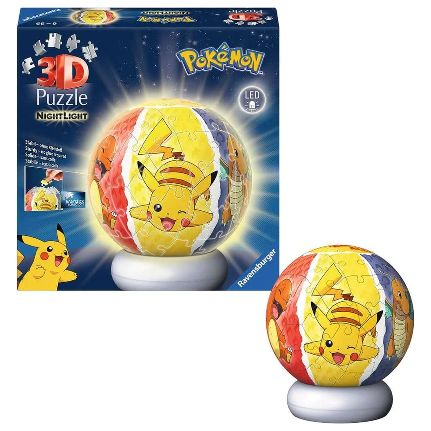 Pokémon 3D Jigsaw Puzzle Ball Nightlight (73 elementów) zdjęcie produktu