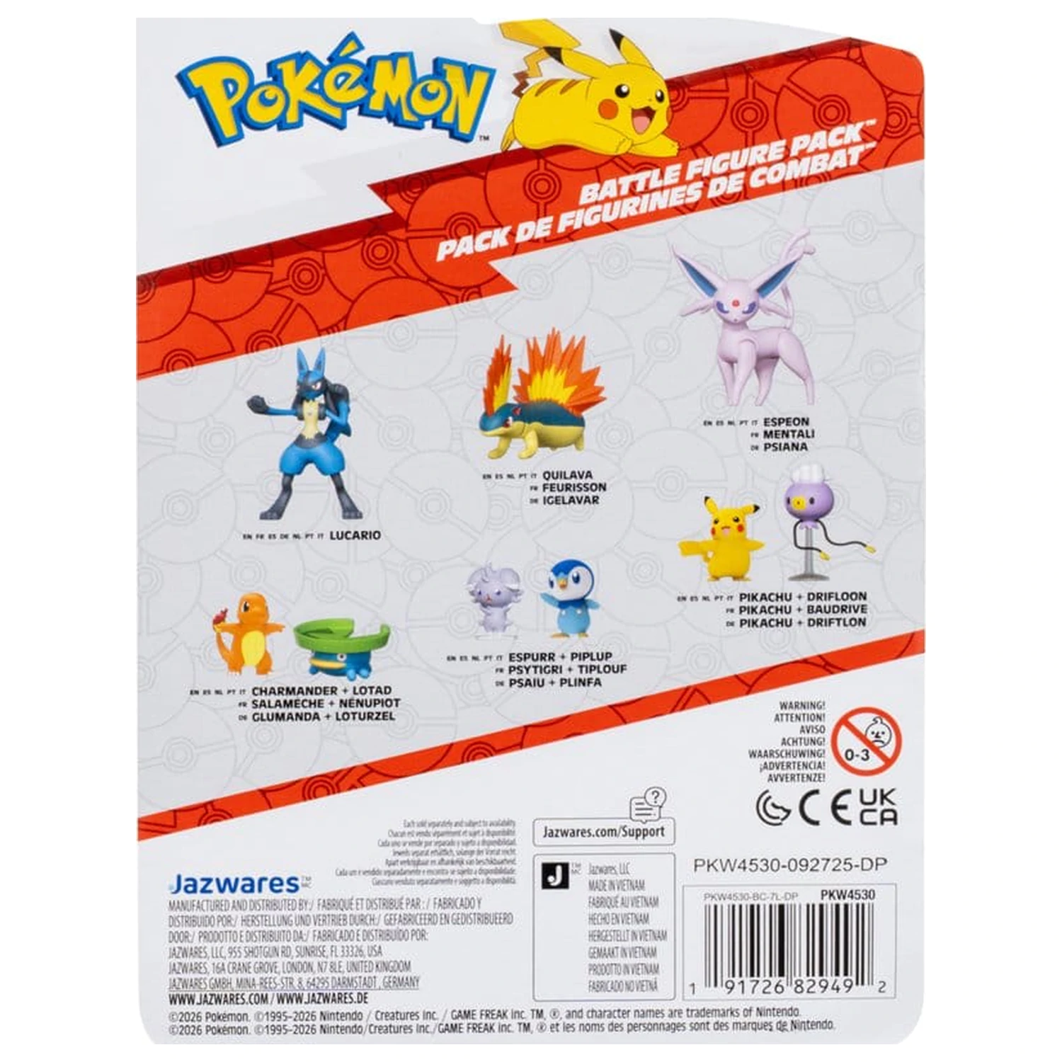 Pokémon Battle Figure Zestaw 2-pak Espurr i Piplup zdjęcie produktu