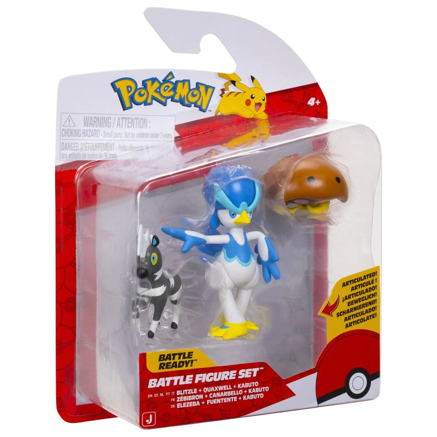 Zestaw 3 figurek bojowych Pokémon: Blitzle, Kabuto i Quaxwell zdjęcie produktu
