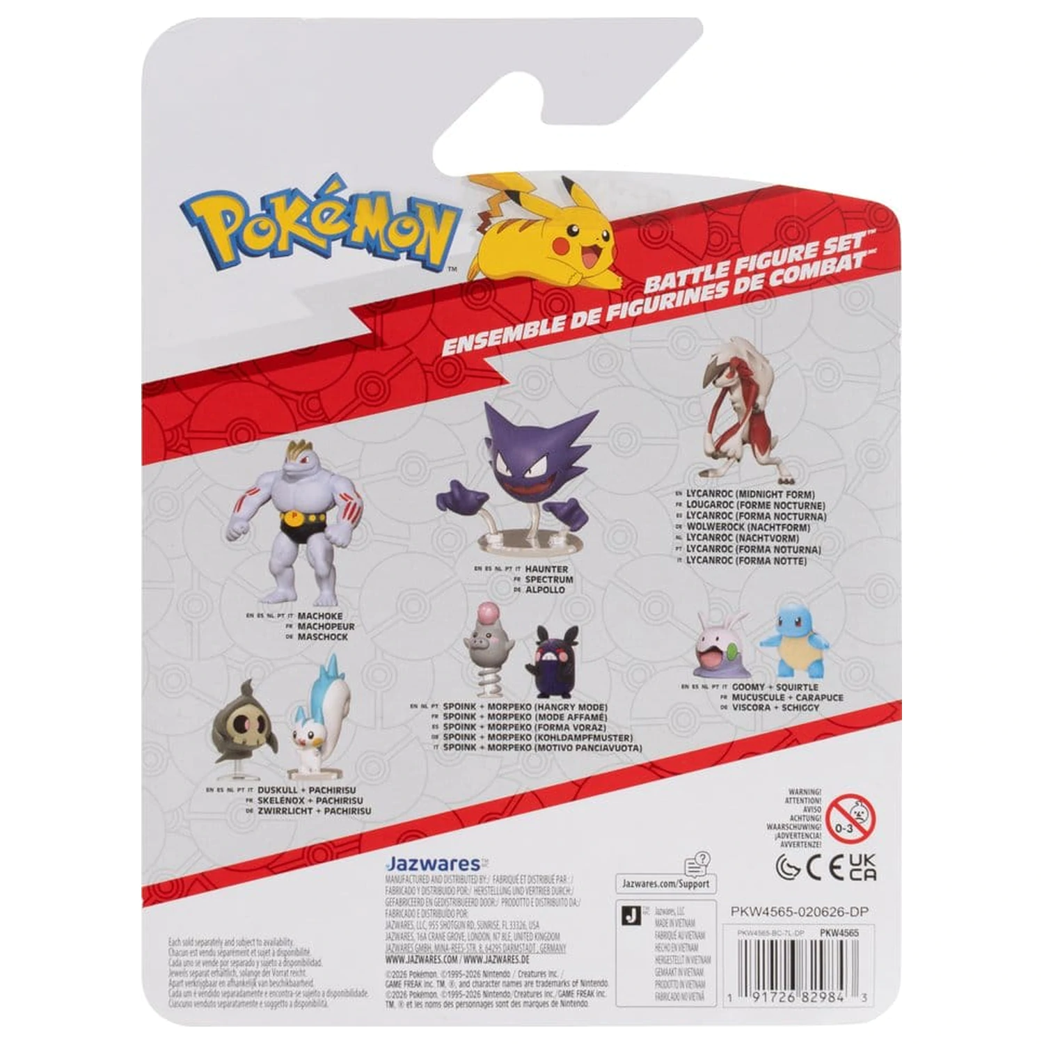Pokémon Battle Figure Set Figurki akcji Chimchar, Ralts i Porygon (zestaw 3 figurek) zdjęcie produktu
