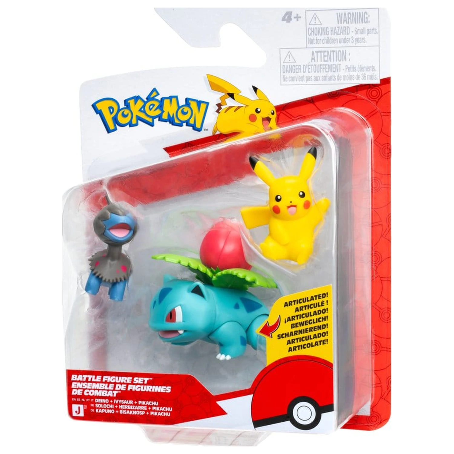 Zestaw Figurek Akcji Pokémon Battle Figure Pikachu, Deino i Ivysaur (3-pak) zdjęcie produktu