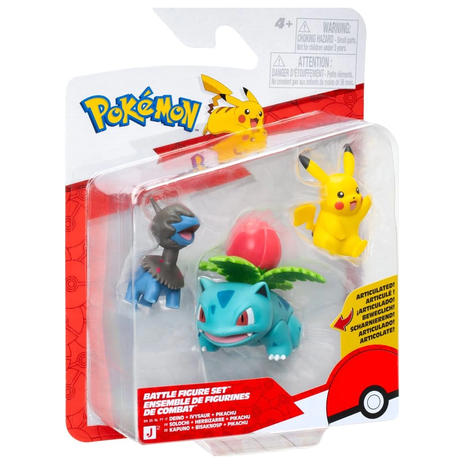 Zestaw Figurek Akcji Pokémon Battle Figure Pikachu, Deino i Ivysaur (3-pak) zdjęcie produktu