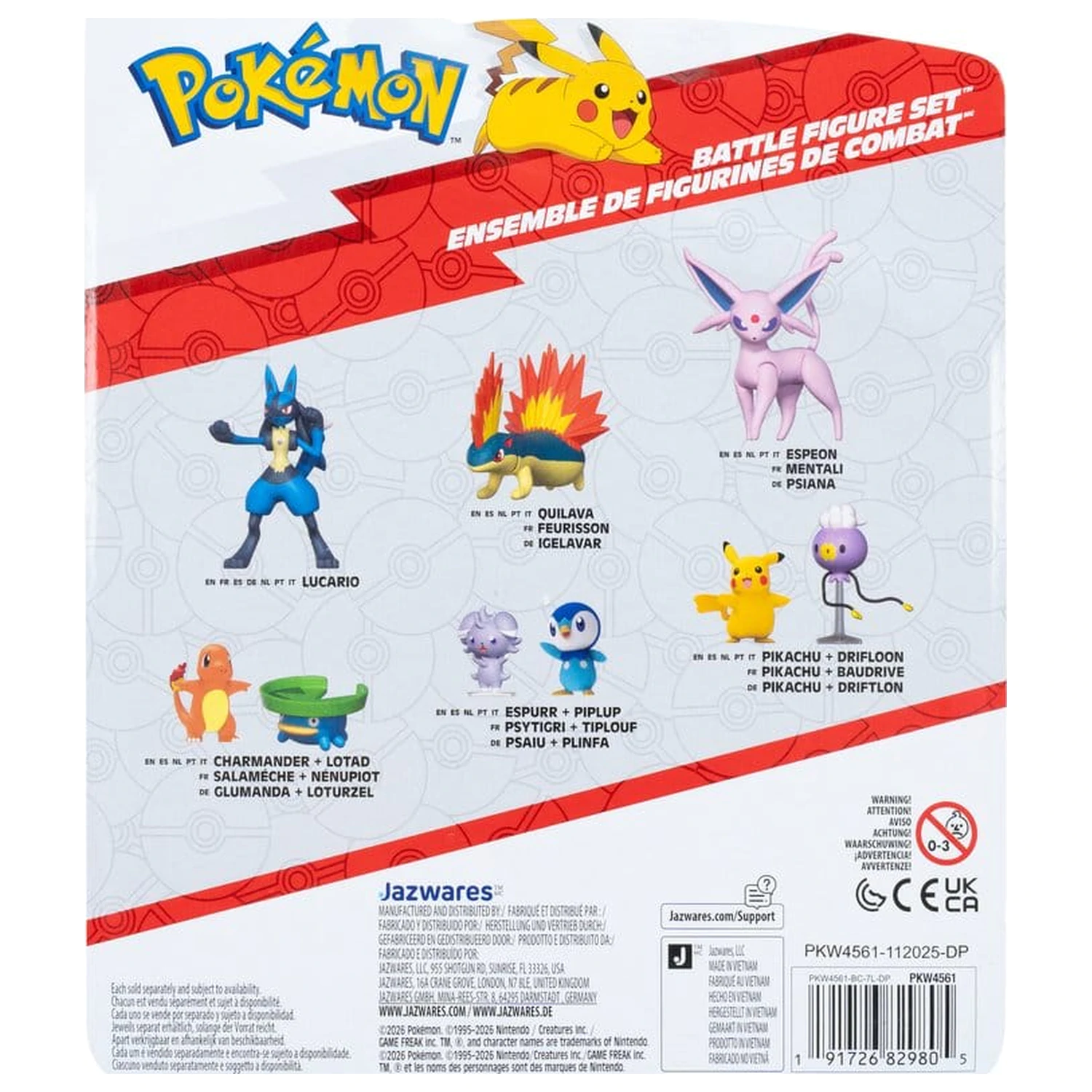 Zestaw Figurek Akcji Pokémon Battle Figure Pikachu, Deino i Ivysaur (3-pak) zdjęcie produktu