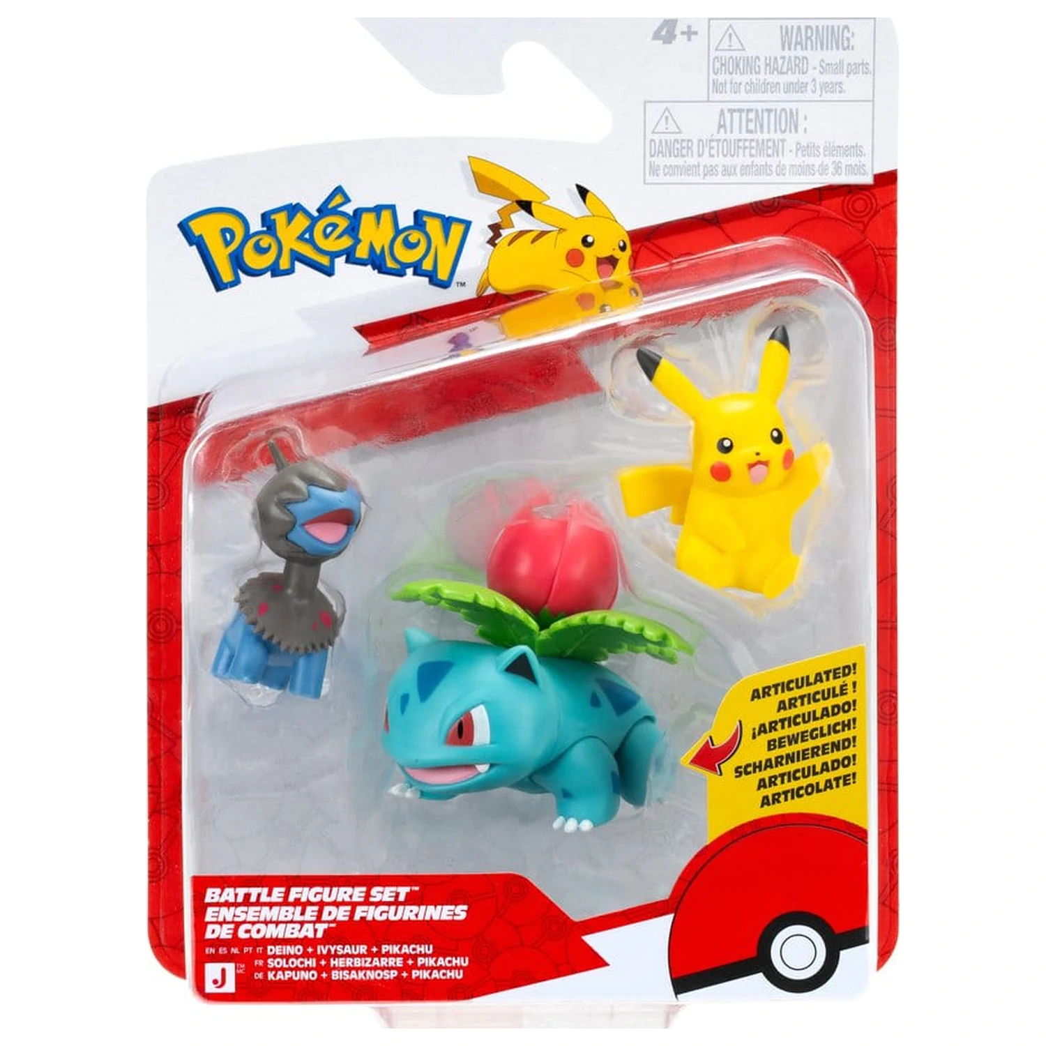 Zestaw Figurek Akcji Pokémon Battle Figure Pikachu, Deino i Ivysaur (3-pak) zdjęcie produktu