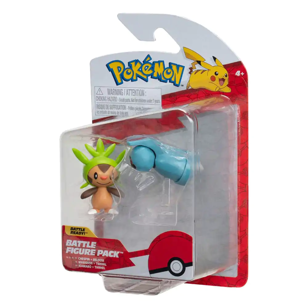 Pokémon Battle Figure First Partner Set Figurki 2-Pack Chespin, Beldum 5 cm zdjęcie produktu