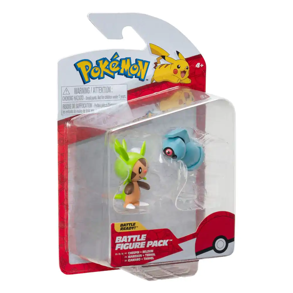 Pokémon Battle Figure First Partner Set Figurki 2-Pack Chespin, Beldum 5 cm zdjęcie produktu