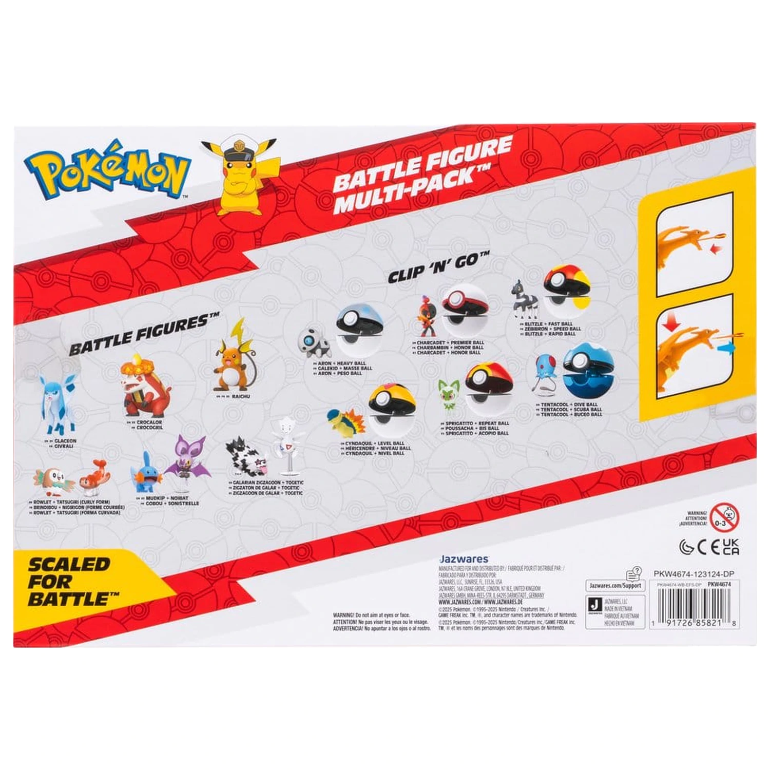 Pokémon Battle Figure Action Figures 6-pak wielopak zdjęcie produktu