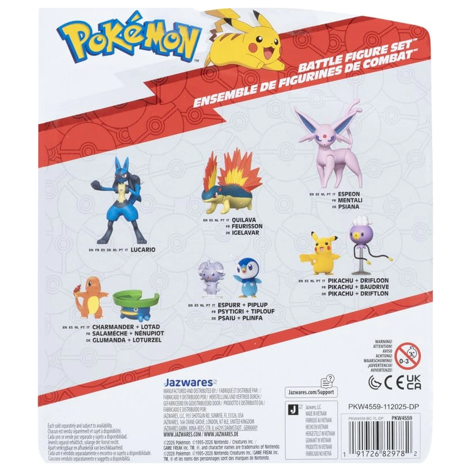 Pokémon Zestaw 3 figurek bojowych Squirtle, Greavard i Bellossom zdjęcie produktu
