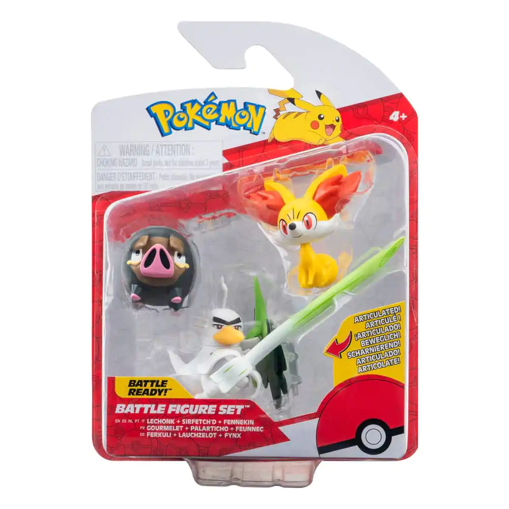 Zestaw figurek bojowych Pokémon 3-pak Fennekin, Lechonk, Sirfetch'd 5 cm zdjęcie produktu