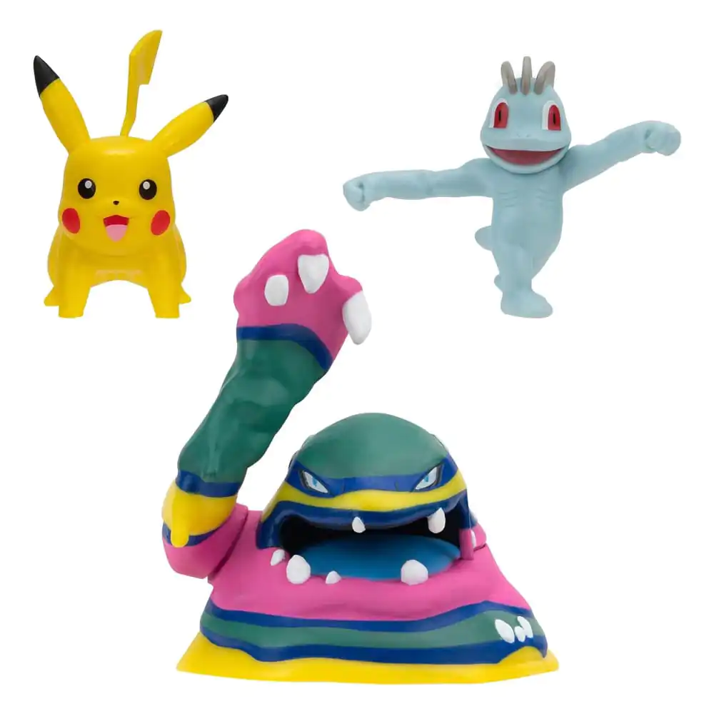 Zestaw Figurek Bitewnych Pokémon 3-pak Machop, Pikachu #1, Alolan Muk 5 cm zdjęcie produktu