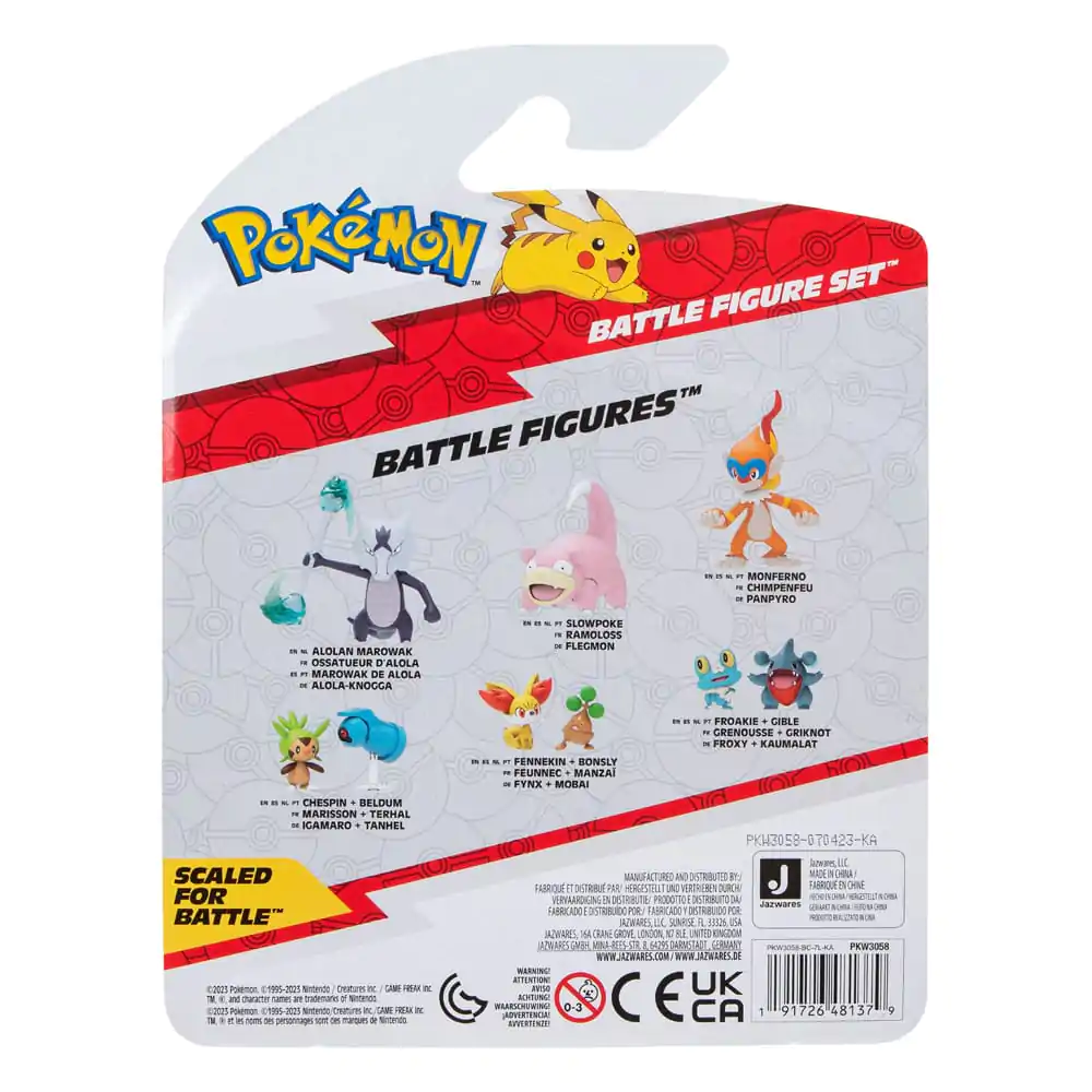 Pokémon Battle Figure Set 3-Pack Pawniard, Squirtle #1, Monferno 5 cm - Zestaw figurek bitewnych zdjęcie produktu