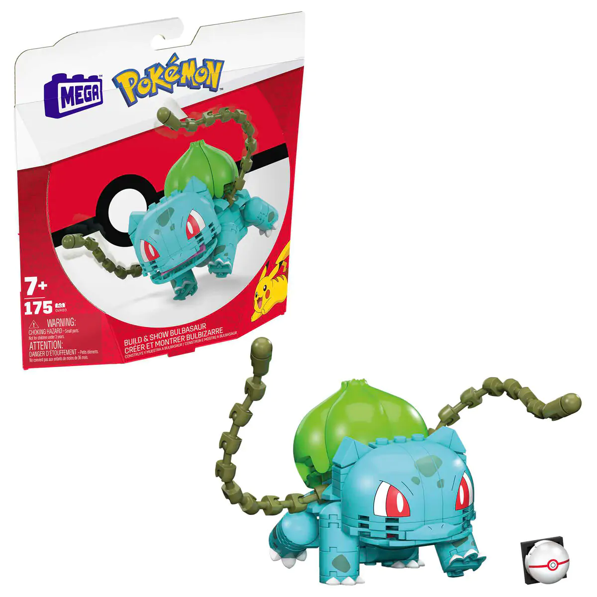 Pokémon Mega Construx Wonder Builders Zestaw konstrukcyjny Bulbasaur 10 cm zdjęcie produktu