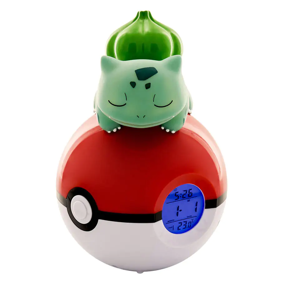 Budzik Pokémon Pokeball ze światłem Bulbasaur 18 cm zdjęcie produktu