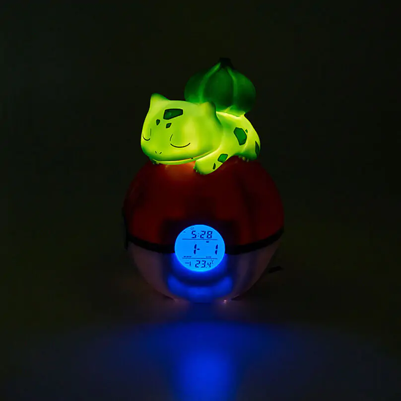 Budzik Pokémon Pokeball ze światłem Bulbasaur 18 cm zdjęcie produktu