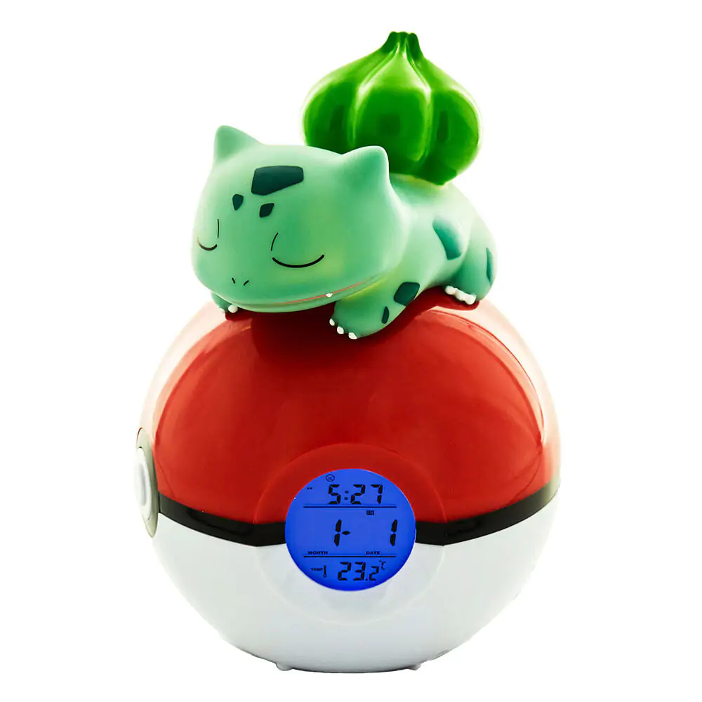 Budzik Pokémon Pokeball ze światłem Bulbasaur 18 cm zdjęcie produktu