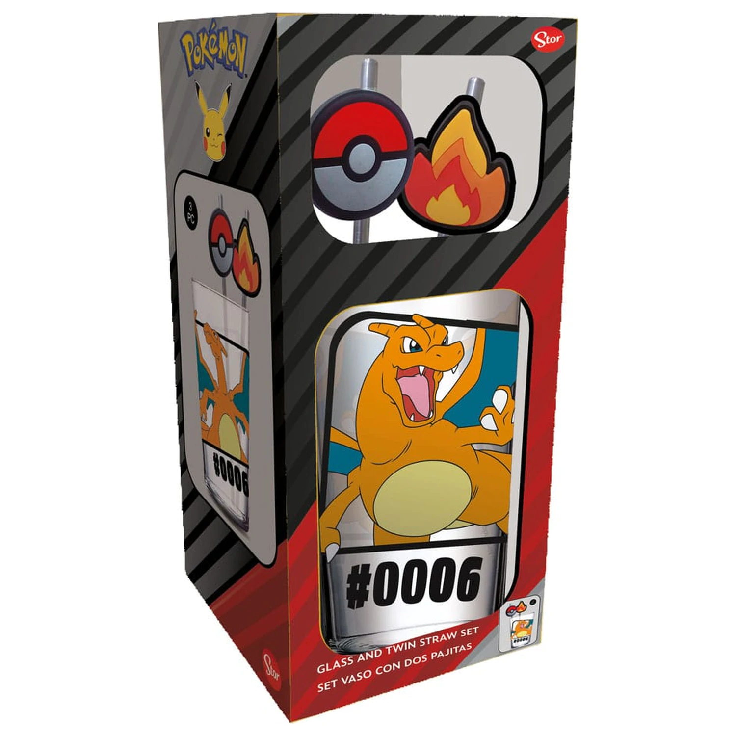 Pokémon Szklanka Tumbler ze Słomkami Charizard 480 ml zdjęcie produktu