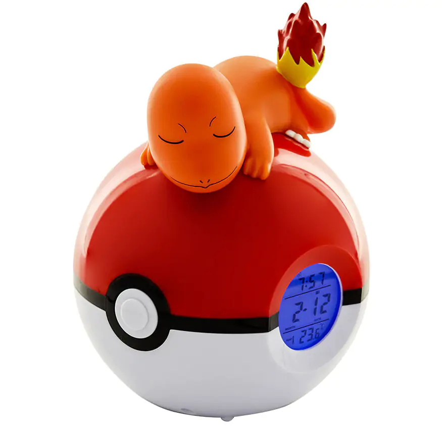 Budzik Pokémon Pokeball ze Światełkiem Charmander 18 cm zdjęcie produktu