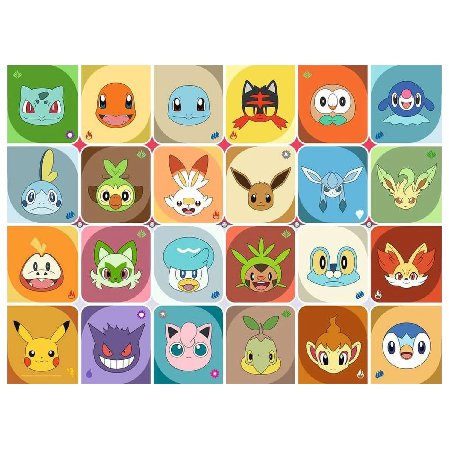 Pokémon Dziecięce Puzzle Jigsaw Pokémon Faces (100 Kawałków XXL) zdjęcie produktu