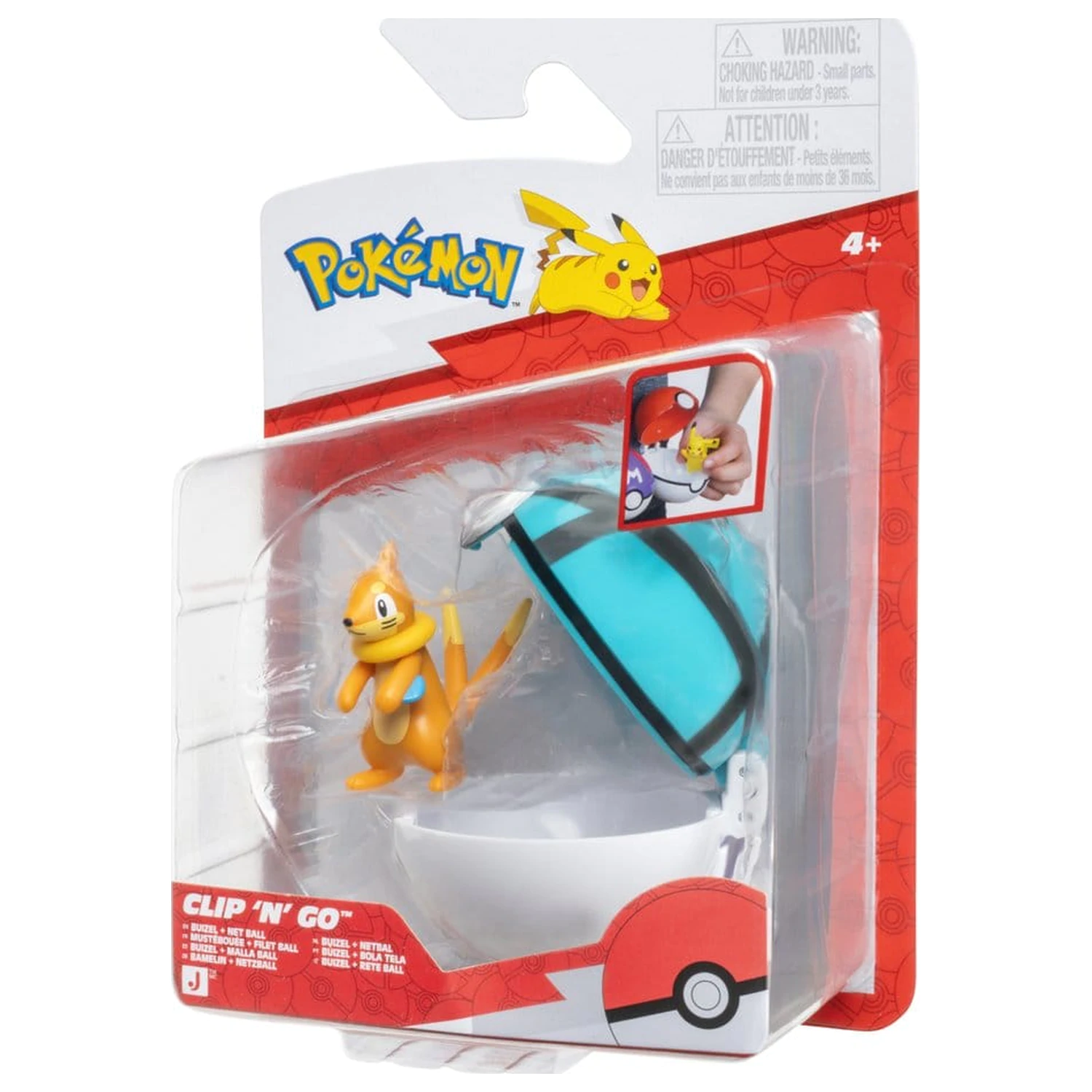 Pokémon Clip 'n' Go figurka akcji Buizel i Net Ball zdjęcie produktu