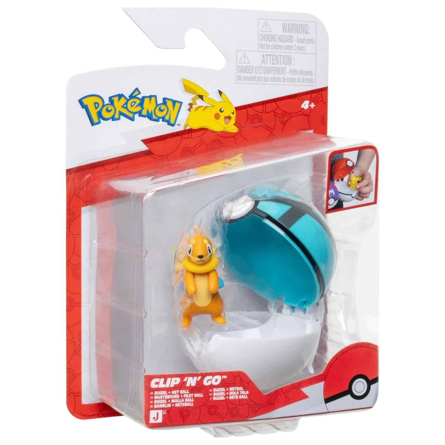 Pokémon Clip 'n' Go figurka akcji Buizel i Net Ball zdjęcie produktu