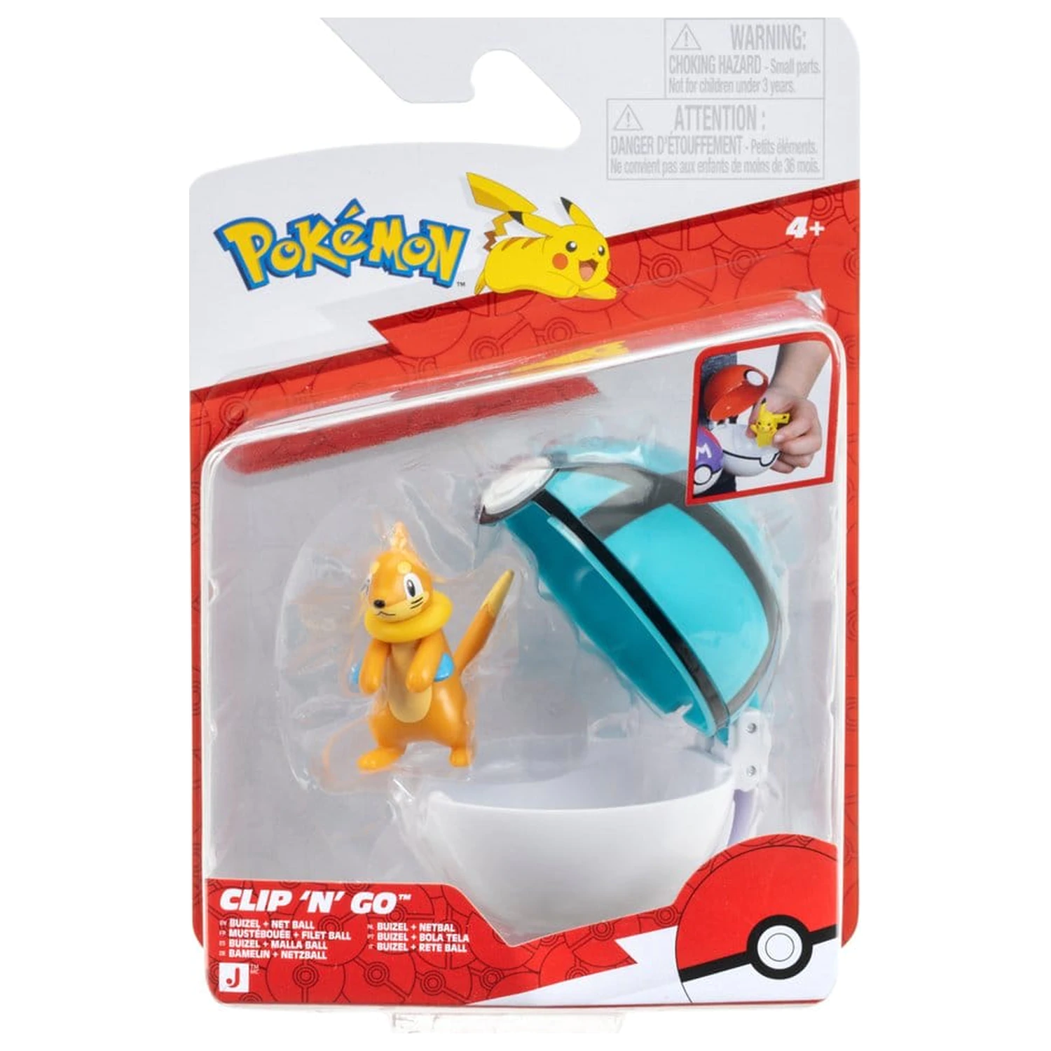 Pokémon Clip 'n' Go figurka akcji Buizel i Net Ball zdjęcie produktu